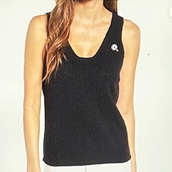 Madewell Black Springdale V Neck Sweater Tank Size XXS - Picture 1 of 4